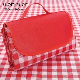 Extra Large Outdoor Picnic Blanket, Camping, Beach, BBQ Mat - Heavy-Duty Portable Indoor/Outdoor groundsheet with - Large Gathering, Parties (Color: Red Box)
